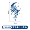 Pegatinas de tatuaje herbales, diseños pequeños semipermanentes, pegatinas de tatuaje de jugo, impermeables y de larga duración, realistas para hombres y mujeres, serpiente, rosa, mariposa