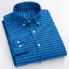 Camisa para Hombre Estilo Nuevo de Moda Sin Planchar Ropa Interior y Exterior de Moda Casual Textil de Algodón Oxford Europeo y Americano Camisa Blanca de Manga Larga para Hombre