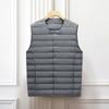 Chaleco Ligero de Plumas para Hombre con Bloqueo de Temperatura, a Prueba de Frío, Impermeable y Cálido, Estilo Business Casual, Cuello Redondo, con Relleno de Plumas