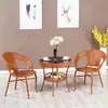 Juego de Sillas de Ratán de Tres o Cinco Piezas, Juego de Mesa y Sillas de Ocio para Balcón, Combinación de Mesa de Café para Sala de Estar y Patio, Taburetes para Balcón Interior para Uso Doméstico de Adultos