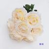 Artificial 7 Cabeças Anna Rosa Rosa Única Cabo Buquê Salão de Casamento Decoração Arranjo de Flores Corredor Flores de Caminho Parede de Flores Adereços Florais