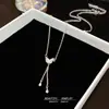 Colar de Borboleta com Franjas Exquisito e Etéreo para Mulheres, Design de Nicho com um Toque de Luxo, Acessório de Corrente para Clavícula Estilo Minimalista e Cool
