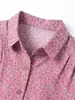 Camisa de verano de la abuela, top de algodón puro, camisa de verano holgada para madres de mediana edad y mayores, ropa de manga tres cuartos para mujeres mayores