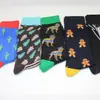 Calcetines de algodón para hombre creativos de caña personalidad calcetines transfronterizos caricatura al por mayor algodón personalidad estilo europeo y americano calcetines de animales y frutas