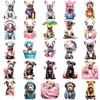 Vestido con patrón de Bulldog transfronterizo para perro 50 pegatinas para agenda, equipaje, funda de teléfono, pegatinas planas impermeables
