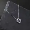 Silver City collar de trébol de cuatro hojas de amatista natural de plata de ley S925 colgante de trébol de cuatro hojas de diamante joya de cadena de clavícula de tendencia nacional