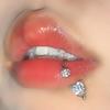 Anillo para labio de titanio con dientes exteriores, anillo para tragus, joyería para perforaciones linda, accesorios transfronterizos de Yiwu, circón de bola de barro, amor