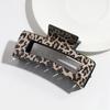 Nuevo Rectangular Distintivo Tiburón Leopardo Clip Accesorios para el Cabello Todo Combinable Clip para Agarrar Cabello de Disco Mediano Medio Cabello Clip Cola de Melocotón Clip para Cabello de Mujer