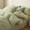 Juego de ropa de cama de cuatro piezas estilo lujo, 100% algodón, cepillado, adecuado para dormitorios estudiantiles; conjunto de tres piezas de talla única con una funda de edredón gruesa y una sábana cálida