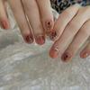 Pieza de belleza para uñas estilo retro Rosa Perla Corta Dulce chica ins uña postiza terminada para usar uña terminada uñas