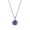 Collar Colgante Personalizable de Acero Titanio Color Seis Garras Circonita Cúbica para Mujer Estilo Vacaciones Dopamina Accesorios de Cadena para Clavícula