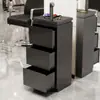 Carro de Herramientas para Salón de Belleza Gabinete de Almacenamiento Móvil con Cajones Gabinete de Herramientas para Barbería Peluquería Acero Inoxidable