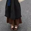 Conjunto de Ropa Estilo Mori para Niñas 2026 Primavera y Otoño Nuevo de Moda Estilo Coreano Conjunto de Vestido Chaleco de Lunares en Capas y Falda