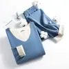 Ropa interior térmica de terciopelo superficie AB camiseta interior cubierta traje de otoño para hombre pantalones largos