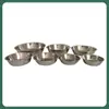 Tigela para cães e gatos de aço inoxidável não magnética fina para arremesso, quadrada, redonda, conjunto de tigelas para animais de estimação, tigela de melamina, silicone, acessórios plásticos universais