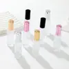Botella de perfume de 10 ml, botella de spray de vidrio, niebla fina, bálsamo, perfume en forma de pera, subbotella, mini botella vacía portátil