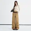 Jeans casuales de estilo americano azul marino transfronterizos con bolsillos tridimensionales para mujer, nuevo modelo de principios de otoño 2026 con diseño de múltiples tachuelas