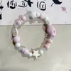 Pulseira de Cerâmica Jingdezhen Pulseira Estilo Étnico Joia de Círculo Único Pulseira de Contas com Fio Elástico Feito à Mão Fabricante Fornecedor