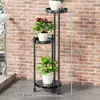 Suporte de flores estante de armazenamento suporte de flores de varanda sala de estar de chão multicamadas suporte de vaso de flores de ferro forjado suporte de flores em camadas para suculentas