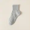 Calcetines para Hombre de Algodón de Xinjiang, Alta Elasticidad, Anti-Olor, Absorbentes de Sudor, Cómodos Calcetines Cortos para Hombre, Finos, Amigables con la Piel, Transpirables, Calcetines Blancos de Media Pantorrilla