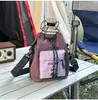 Bolso de Cámara de Estilo Montaña Funcional con Cordón y Bloques de Color de Moda para Parejas, Bolso Cruzado para Senderismo y Camping, Bolsa Ligera de Almacenamiento para Viajes