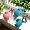 Botella de agua portátil para mascotas, taza de viaje para perros, botella de agua plegable transparente, dispensador de agua universal para gatos y perros, forma esférica