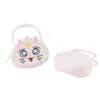 Bolsa de monedas con cremallera de silicona de dibujos animados Llavero de mano Color macarrón Mini bolsa de monedas Bolsa de almacenamiento para niños Regalo