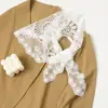 Bufanda Triángulo de Encaje del Sur de Francia Nueva Súper Hada Pañuelo para la Cabeza Chica Francesa Blanca Dulce Bufanda con Cinta Verano Bufanda de Seda para Mujeres