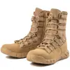 Fornecimento Transfronteiriço Novas Botas de Combate de Cano Alto de Verão Botas Desert Marrons Botas de Combate Leves Botas de Treino Zíper Lateral