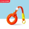 Chaveiro de anel de aperto criativo transfronteiriço para alívio de estresse, mini treinador de dedos colorido, dispositivo de aperto para alívio de estresse, pingente de mochila