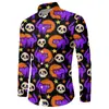 Camisa Abstracta Estampada con Arte Degradado Nueva 2024 Para Salir Todos los Días Primavera Verano Camisa de Manga Larga Plegable
