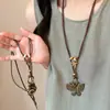 Collar con Colgante de Mariposa de Cuerda de Cera Bohemia para Cámara Estilo Étnico Vintage Cadena para Clavícula Collar de Alta Calidad para Mujeres Venta al por Mayor