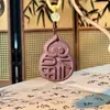 Acessórios de pingente tradicionais feitos à mão da popular marca HeXiang, ornamento para pendurar no carro, amuleto triangular da paz
