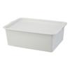 Caja de almacenamiento de plástico colorida con tapa para refrigerios y artículos diversos, caja de almacenamiento para libros de estudio, caja de almacenamiento para ropa interior