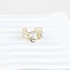 Anillo Abierto de Luna y Sol de Moda Europea y Americana Transfronterizo Incrustado con Corte de Lujo Accesible, Joyería de Mano Elegante y de Gama Alta