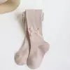 Meia-calça infantil bebê primavera e outono meia de camada base infantil meias de peça única com laço produtos transfronteiriços calça de camada base para menina atacado