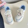 Estilo Coreano 2025 Primavera Nuevos Zapatos de Cuero Transpirables para Mujer Zapatos Deportivos Casuales Lindos Antideslizantes para Mujer FY-156