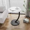 Mesa de centro pequeña de lujo ligero para sala de estar, mesa redonda pequeña para sofá de apartamento pequeño, mesa redonda pequeña para balcón, mesita de noche, mesita de noche creativa, mesa auxiliar italiana