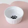Tigela Dupla Cerâmica para Gatos, Tigela de Água com Proteção de Pescoço, Boca Inclinada Elevada, Tigela de Comida para Gatos, Tigela de Água, Tigela para Pets, Acessórios para Pets