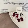 Nuevo Pasador de Pelo con Lazo de Amor de Terciopelo Borgoña para Niños, Diadema, Pasador, Pinza Lateral, Goma Elástica