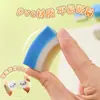 Goma de borrar grande con forma de sándwich de animal de dibujos animados, goma de borrar cortable de PVC, goma de borrar de bajo residuo para estudiantes de primaria, papelería al por mayor