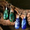 Pendientes vintage de piedra imperial con forma de gota transfronteriza de comercio exterior, pendientes de temperamento de moda de otoño e invierno con sentido avanzado, joyería antigua de mediana edad