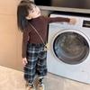 Camiseta Básica para Niña 2025 Primavera y Otoño Color Sólido Cuello Alto Camiseta de Manga Larga Estilo Infantil Espesa Cepillada Elástica Top de Invierno