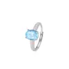 Anillo de Plata de Ley S925 Cepillada para Mujer, Anillo para Mujer con Piedras Preciosas de Topacio y Peridoto de Lujo Ligero, Textura Retorcida de Nicho