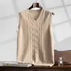 Chaleco de Cachemira Pura Otoño e Invierno 2024 para Hombre, Suéter de Punto con Cuello en V, Suéter de Cachemira Cálido y Casual de Punto, Prenda Base