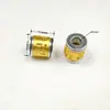 Accesorios de Joyería Hechos a Mano con Cuentas DIY Plata Dorada de Tíbet Color Doble Cuentas de Cubo con Agujero Grande Cuentas Separadoras Cuentas de Buda Accesorios para Rastas Africanas