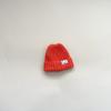 Nueva etiqueta de tela grande con cara sonriente estilo western, suéter cálido de punto simple para bebé, gorro de lana para niños