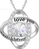 Collar de Plata de Ley S925 de Cuatro Hojas de Moda de Venta Caliente Transfronteriza para Mujer, Colgante de Moissanita de Imitación, Cadena para Clavícula, Regalo del Día de San Valentín