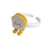Anillo de Gato Pan de Dibujos Animados con Garra y Perla para Mujer Diseño Único de Nicho Anillo Abierto para Dedo Índice Anillo Dulce Versátil