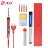 Cautín eléctrico JCD 908S 80W temperatura ajustable pantalla cautín portátil absorbedor de estaño kit de soldadura para reparación